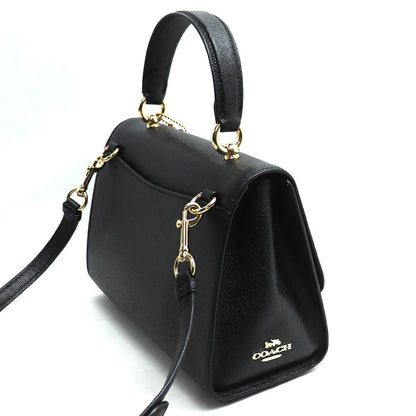 COACH コーチ テイリートップ ターンロック 2Wayショルダーバッグ ブラック 76618 アウトレット レディース【中古】