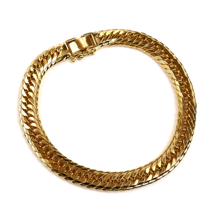 K18YG イエローゴールド ブレスレット 喜平14面トリプルカット 30.5g 20cm メンズ【中古】