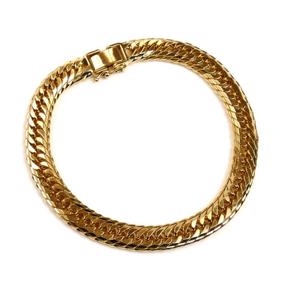 K18YG イエローゴールド ブレスレット 喜平14面トリプルカット 30.5g 20cm メンズ【中古】