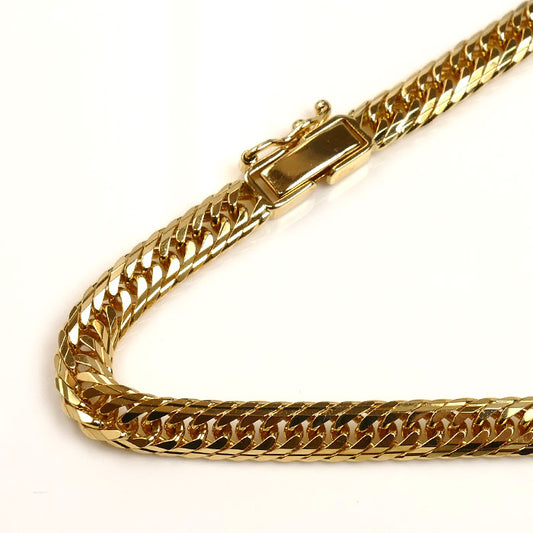 K18YG イエローゴールド ネックレス 喜平14面トリプルカット 30.5g 50cm メンズ【中古】