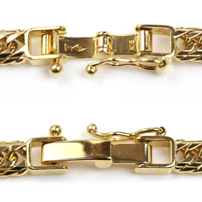 K18YG イエローゴールド ネックレス 喜平14面トリプルカット 30.5g 50cm メンズ【中古】