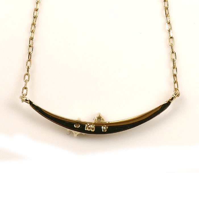 K10YG イエローゴールド ネックレス ダイヤモンド 0.6g 40cm レディース【中古】