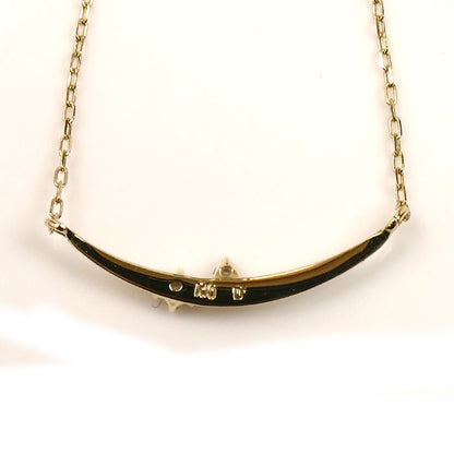 K10YG イエローゴールド ネックレス ダイヤモンド 0.6g 40cm レディース【中古】
