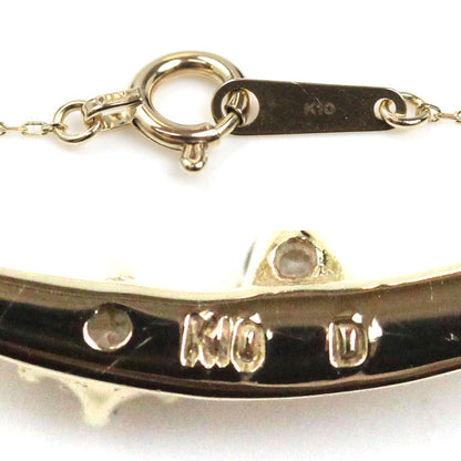 K10YG イエローゴールド ネックレス ダイヤモンド 0.6g 40cm レディース【中古】