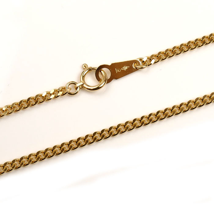 K18YG イエローゴールド ネックレス 喜平2面カット 10.1g 50cm メンズ【中古】