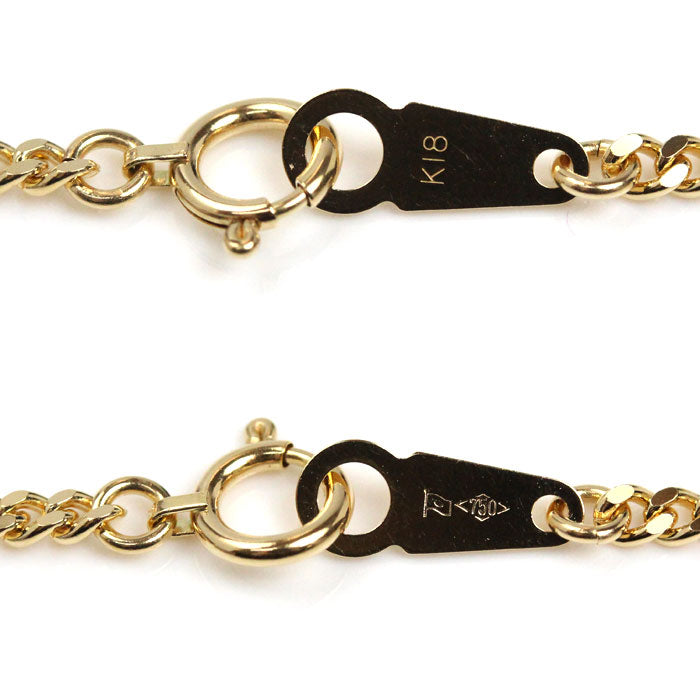 K18YG イエローゴールド ネックレス 喜平2面カット 10.1g 50cm メンズ【中古】