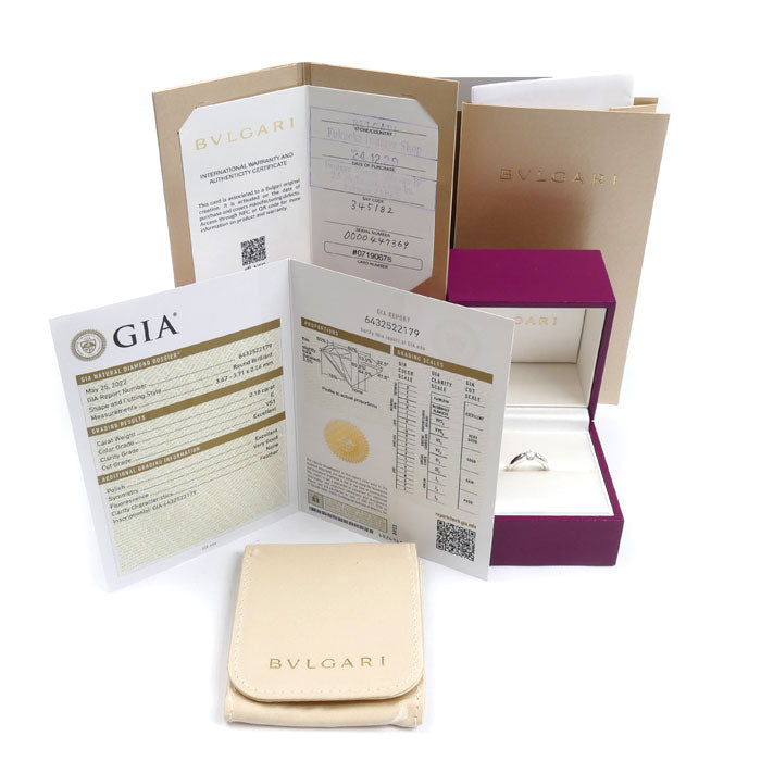 BVLGARI ブルガリ Pt950プラチナ デディカータ・ア・ヴェネチア リング・指輪 ダイヤモンド0.18ct 5号 4.3g レディース【中古】【美品】