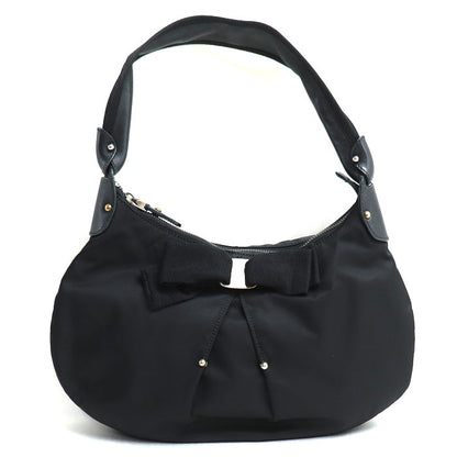 Salvatore Ferragamo サルヴァトーレフェラガモ ヴァラ リボン ワンショルダー ショルダーバッグ ブラック EZ21-B667 レディース【中古】
