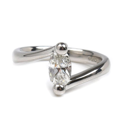 Pt900プラチナ リング・指輪 ダイヤモンド0.521ct 9号 5.8g レディース【中古】