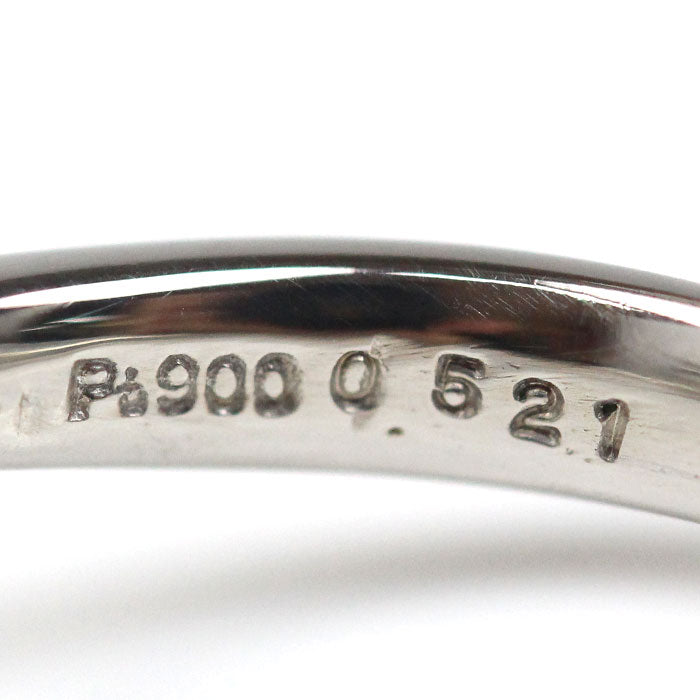 Pt900プラチナ リング・指輪 ダイヤモンド0.521ct 9号 5.8g レディース【中古】
