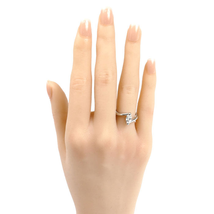 Pt900プラチナ リング・指輪 ダイヤモンド0.521ct 9号 5.8g レディース【中古】