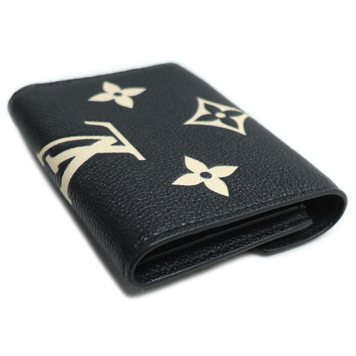 LOUIS VUITTON ルイ・ヴィトン ポルトフォイユ ヴィクトリーヌ 三つ折り財布 バイカラーアンプラント ブラック M80968 ICチップ レディース【未使用】【買取品】