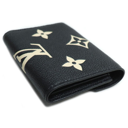 LOUIS VUITTON ルイ・ヴィトン ポルトフォイユ ヴィクトリーヌ 三つ折り財布 バイカラーアンプラント ブラック M80968 ICチップ レディース【未使用】【買取品】