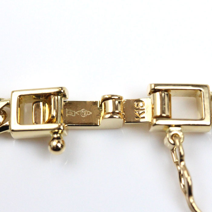 K18YG イエローゴールド ネックレス 喜平6面Wカット 20.2g 50cm メンズ【中古】