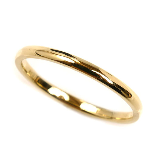 K18YG イエローゴールド 甲丸 リング・指輪 17号 2.1g ユニセックス【中古】