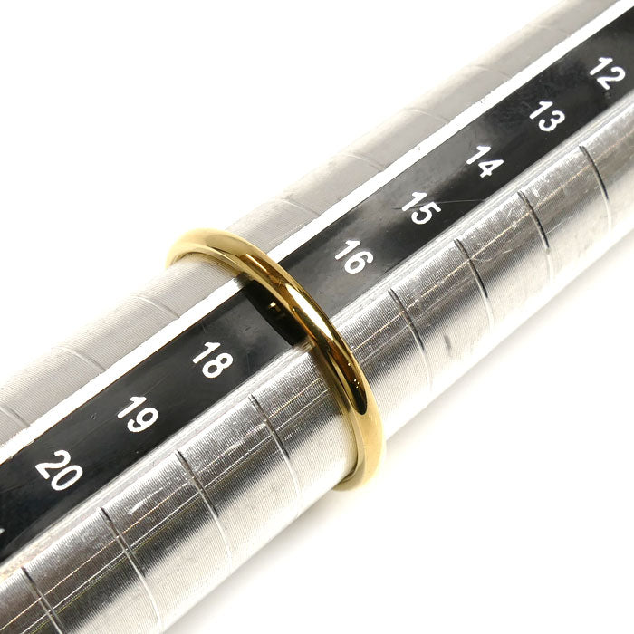 K18YG イエローゴールド 甲丸 リング・指輪 17号 2.1g ユニセックス【中古】