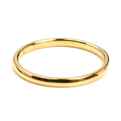 K18YG イエローゴールド 甲丸 リング・指輪 17号 2.1g ユニセックス【中古】