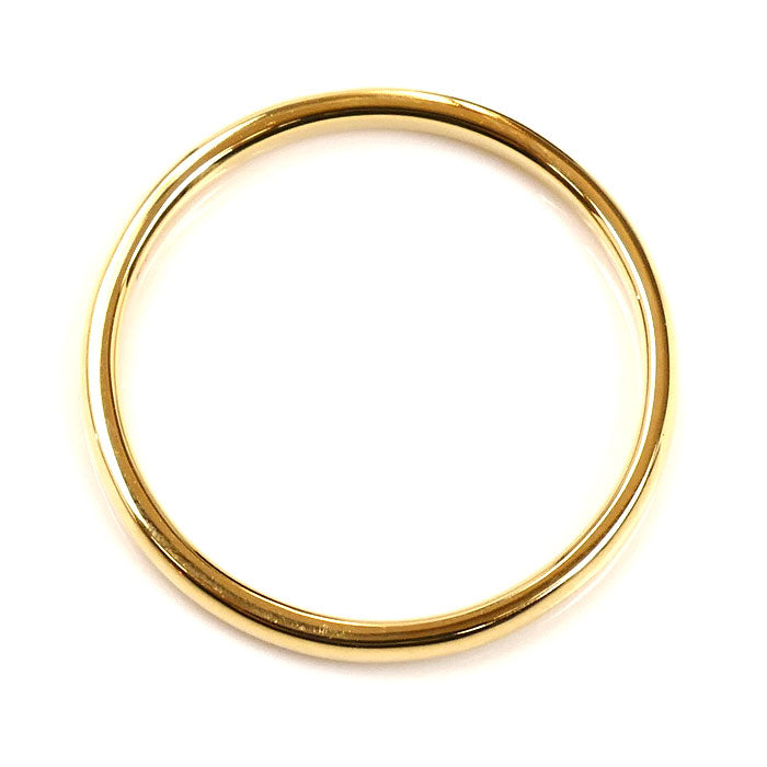 K18YG イエローゴールド 甲丸 リング・指輪 17号 2.1g ユニセックス【中古】