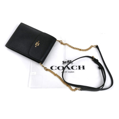 COACH コーチ レイチェル フォンショルダーポーチ ショルダーバッグ ブラック 3048 レディース【中古】【美品】