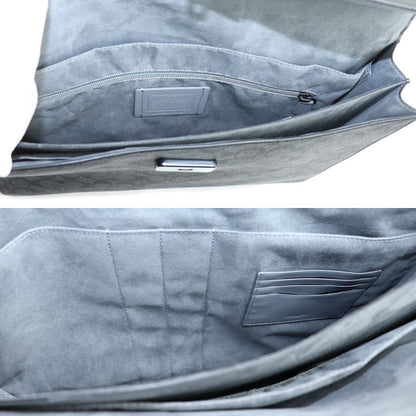 COACH コーチ グラハム フラップ ブリーフ シグネチャー ブリーフケース ブラック C9827 メンズ【中古】