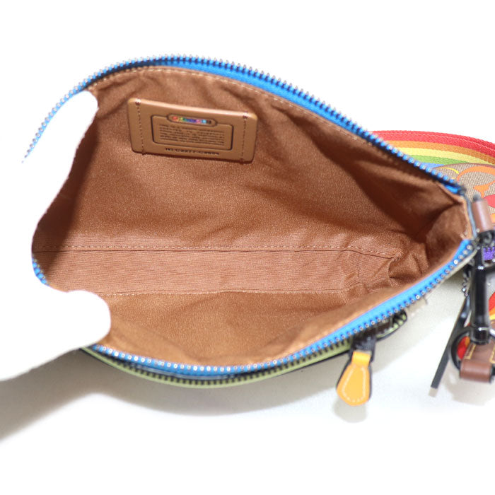 COACH コーチ ホールデン ショルダーバッグ レインボー ショルダーバッグ ホワイト マルチ C9854 レディース【中古】【美品】