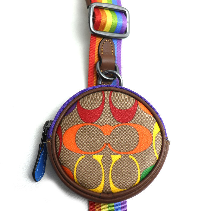 COACH コーチ ホールデン ショルダーバッグ レインボー ショルダーバッグ ホワイト マルチ C9854 レディース【中古】【美品】