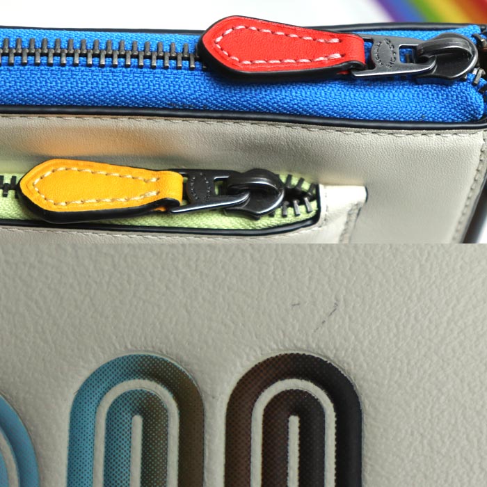 COACH コーチ ホールデン ショルダーバッグ レインボー ショルダーバッグ ホワイト マルチ C9854 レディース【中古】【美品】