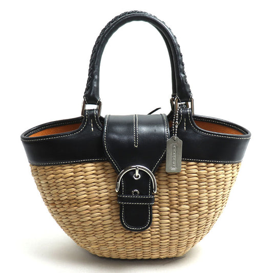 COACH コーチ ストロー バスケット トート ハンドバッグ 6778 レディース【中古】