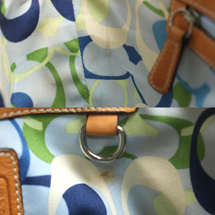 COACH コーチ ストロー バスケット トート ハンドバッグ 6778 レディース【中古】