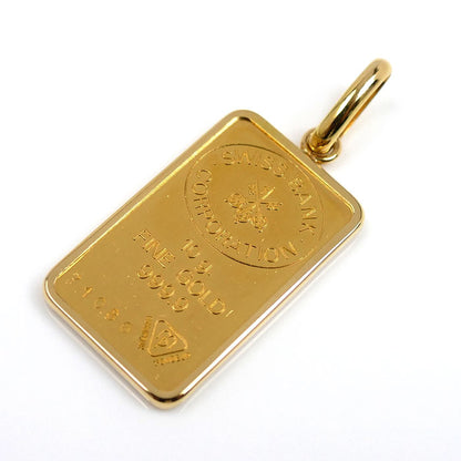 K24YG/K18YG スイスバンク 10g インゴット ペンダントトップ 11.6g ユニセックス【中古】