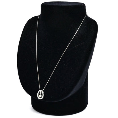 K18WG ホワイトゴールド ネックレス ダイヤモンド0.14ct/0.350ct 4.2g ～42cm フリーチェーン レディース【中古】