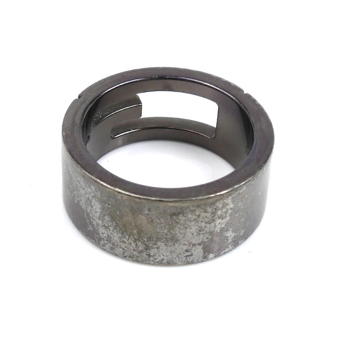 GUCCI グッチ シルバー925 ブランデッド G ブラックコーティング リング・指輪 9号 7.8g レディース【中古】