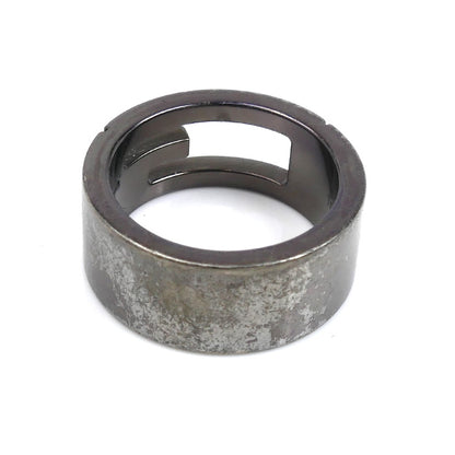 GUCCI グッチ シルバー925 ブランデッド G ブラックコーティング リング・指輪 9号 7.8g レディース【中古】