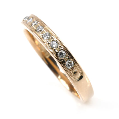 K10PG ピンクゴールド リング・指輪 ダイヤモンド0.09ct 4号 1.4g ピンキー レディース【中古】