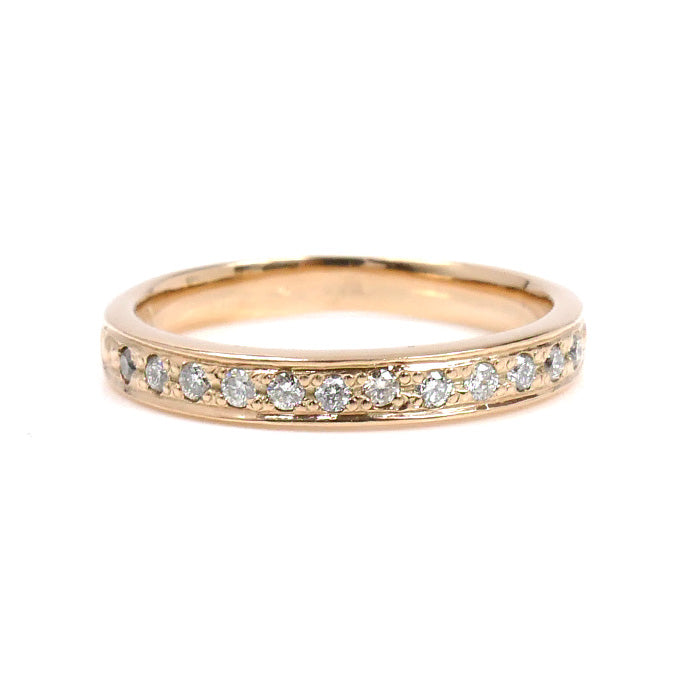 K10PG ピンクゴールド リング・指輪 ダイヤモンド0.09ct 4号 1.4g ピンキー レディース【中古】