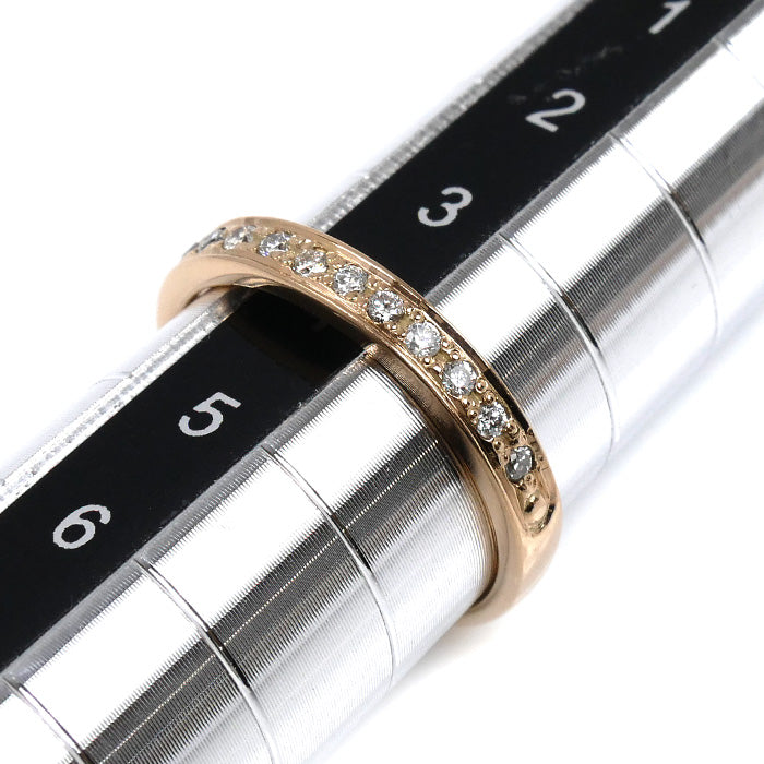 K10PG ピンクゴールド リング・指輪 ダイヤモンド0.09ct 4号 1.4g ピンキー レディース【中古】