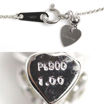 Pt900/850 ネックレス ダイヤモンド1.0ct 3.8g ～45cm フリーチェーン レディース【中古】