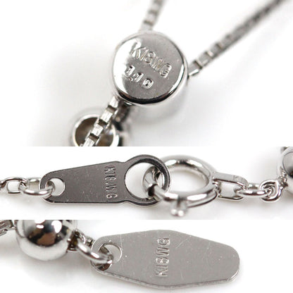 K18WG ホワイトゴールド ネックレス ベネチアン ダイヤモンド1.10ct 4.5g ～40cm トップスライド レディース【中古】