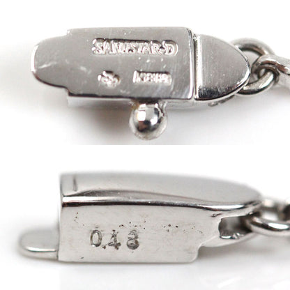 K18WG ホワイトゴールド ブレスレット ダイヤモンド0.48ct 6.6g 18cm レディース【中古】