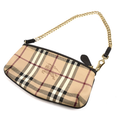 BURBERRY バーバリー チェック ポーチ ベージュ 3882027 レディース【中古】