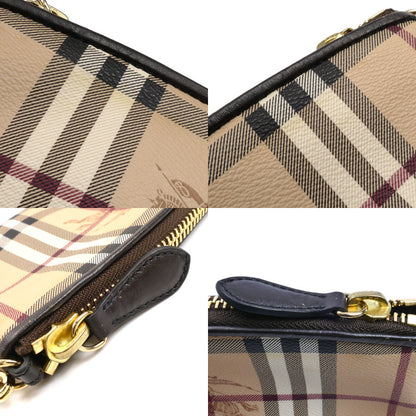BURBERRY バーバリー チェック ポーチ ベージュ 3882027 レディース【中古】