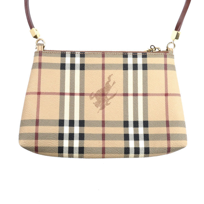 BURBERRY バーバリー チェック ポーチ ベージュ レディース【中古】