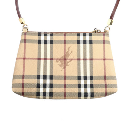 BURBERRY バーバリー チェック ポーチ ベージュ レディース【中古】