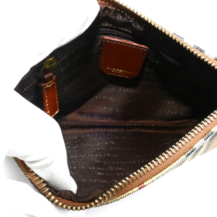 BURBERRY バーバリー チェック ポーチ ベージュ レディース【中古】