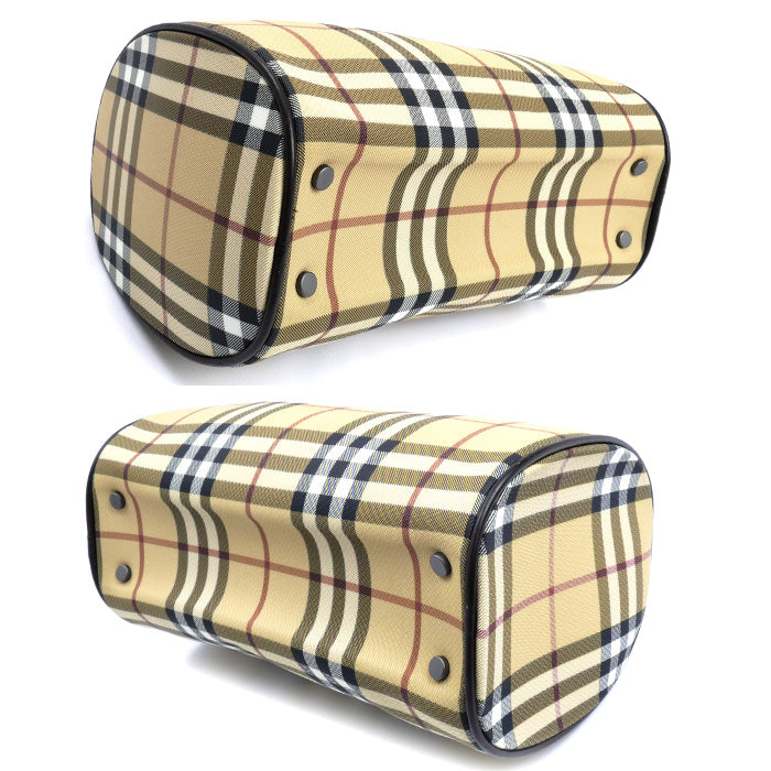 BURBERRY バーバリー チェック ハンドバッグ ベージュ ミニボストン レディース【中古】
