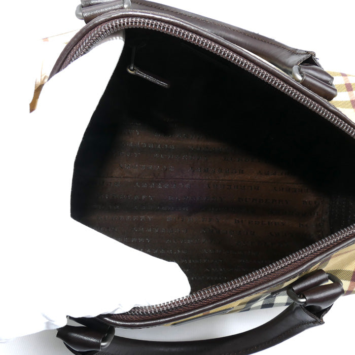 BURBERRY バーバリー チェック ハンドバッグ ベージュ ミニボストン レディース【中古】