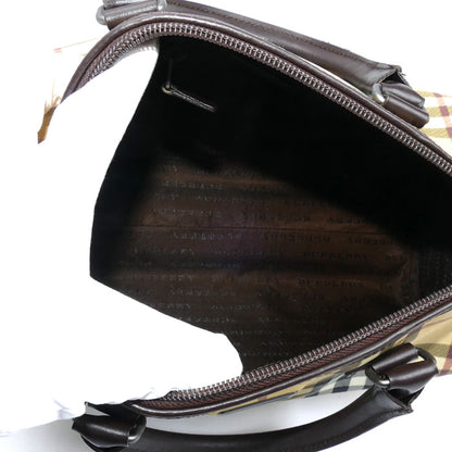 BURBERRY バーバリー チェック ハンドバッグ ベージュ ミニボストン レディース【中古】