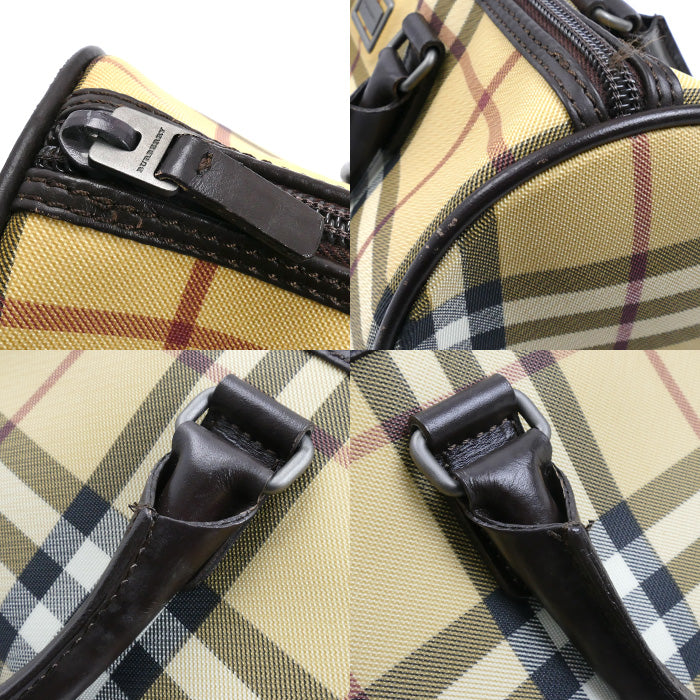 BURBERRY バーバリー チェック ハンドバッグ ベージュ ミニボストン レディース【中古】