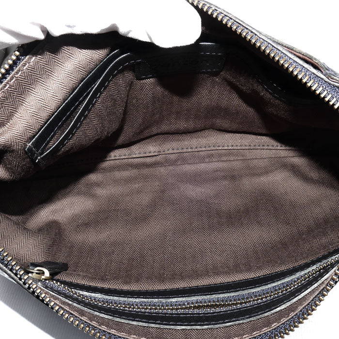 genten ゲンテン ショルダーバッグ ブラック ネイビー【中古】