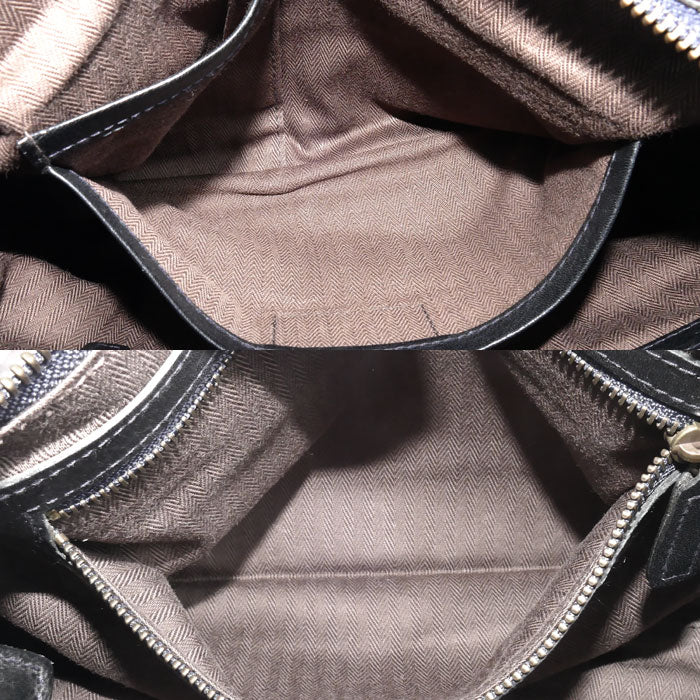 genten ゲンテン ショルダーバッグ ブラック ネイビー【中古】